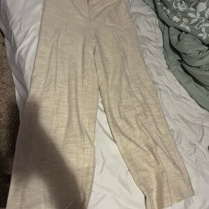 Zara Cream Wide Leg Trousers